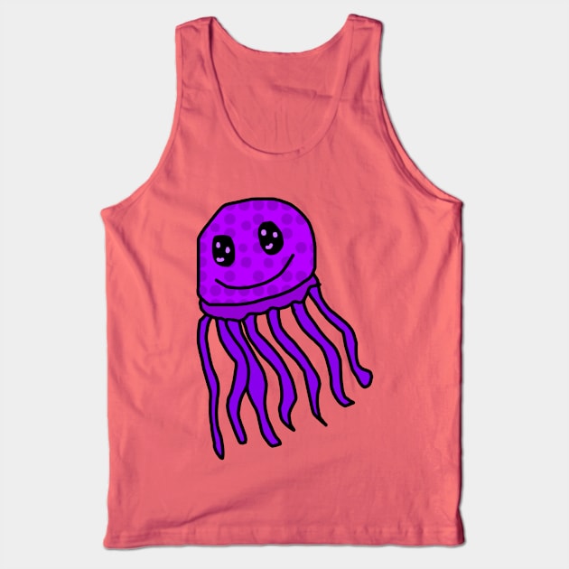 Purple Poke Dot Jellyfish Tank Top by Usagicollection